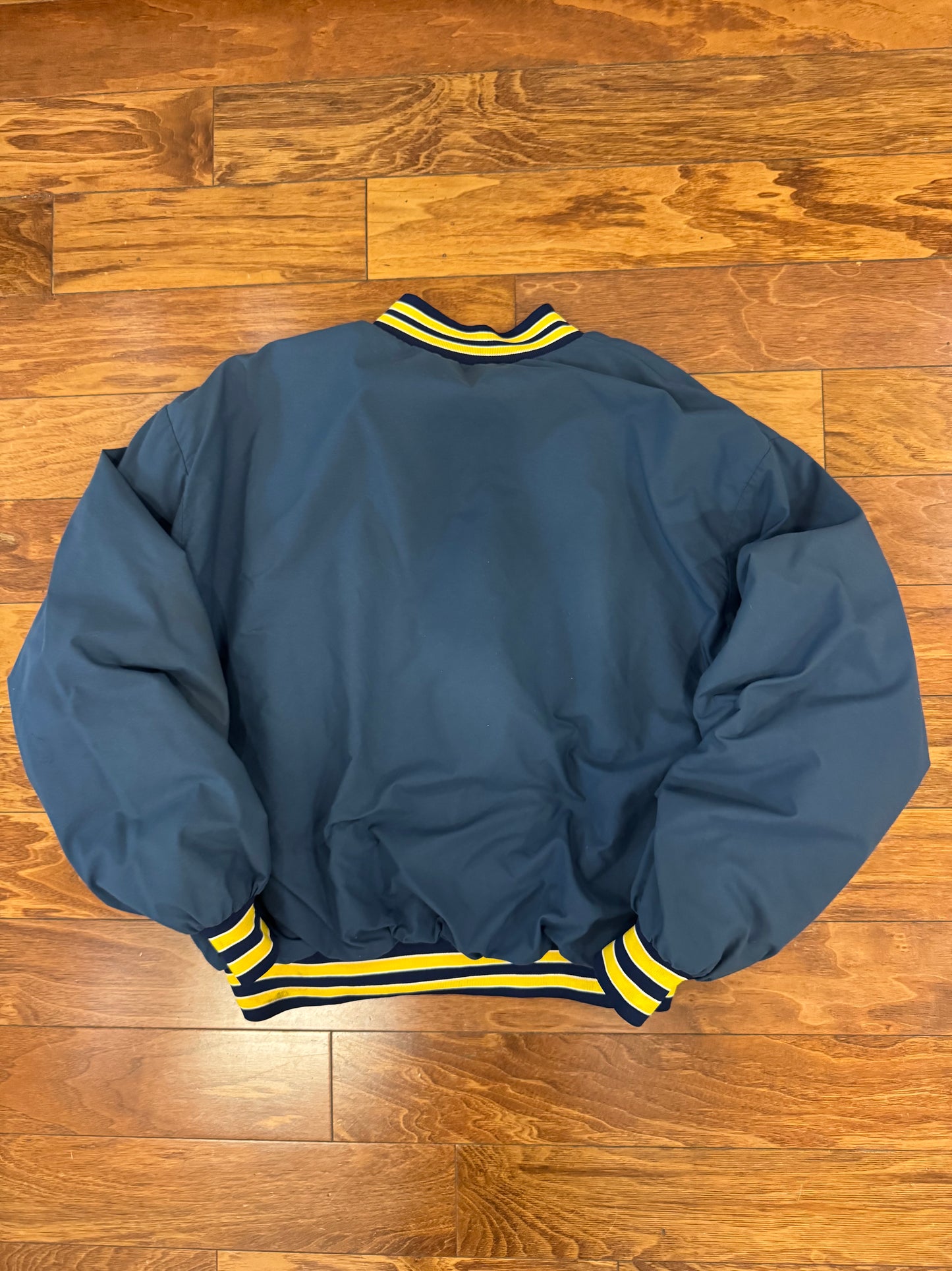 80s Notre Dame Boxy Swingster Vintage Windbreaker Varsity Jacket (L)