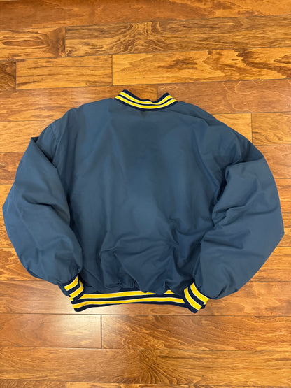 80s Notre Dame Boxy Swingster Vintage Windbreaker Varsity Jacket (L)