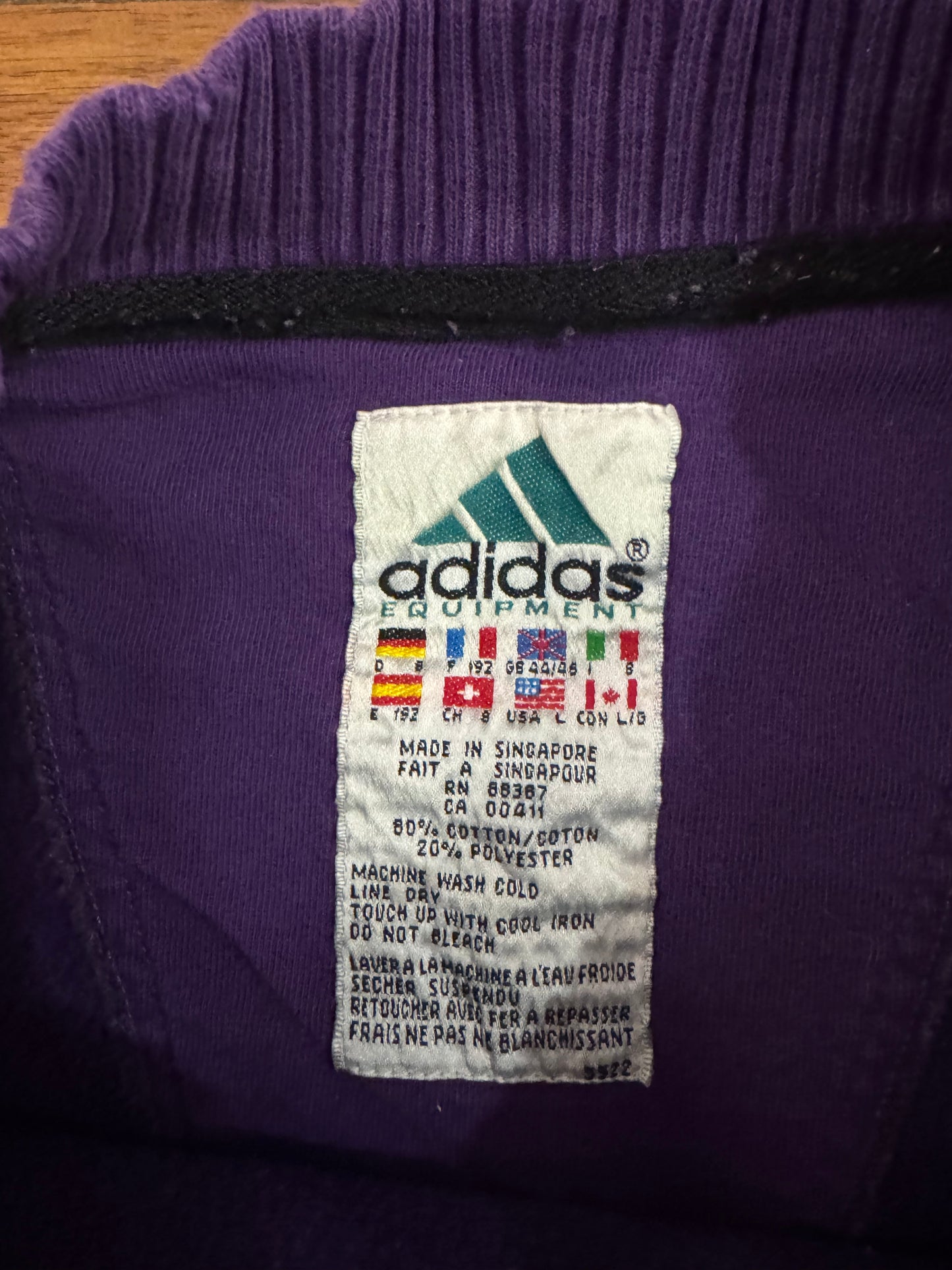 90s Adidas Equipment Purple Crewneck (L)