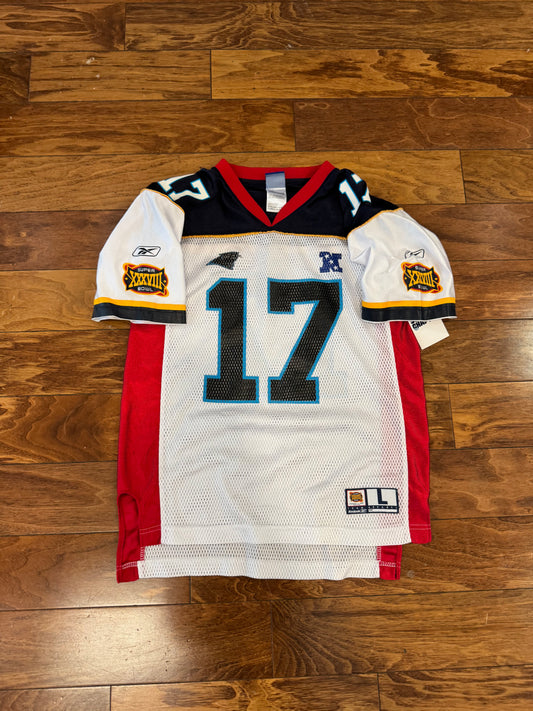 2003 Carolina Panthers Jake Delhomme Super Bowl Jersey (Youth L)