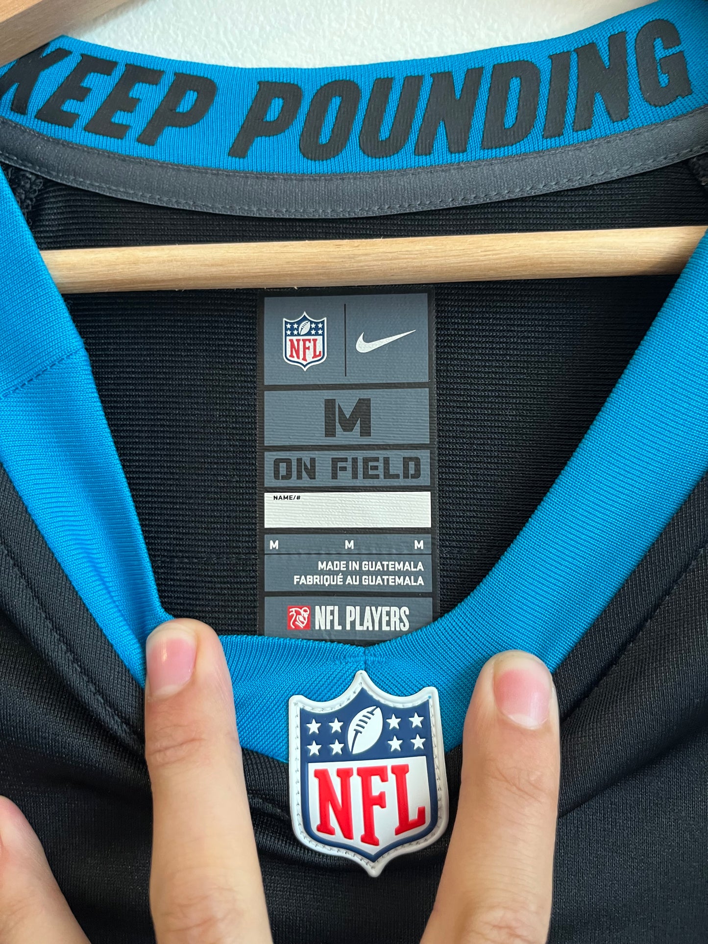 2010s Carolina Panthers Christian McCaffery #22 Home Jersey (M)