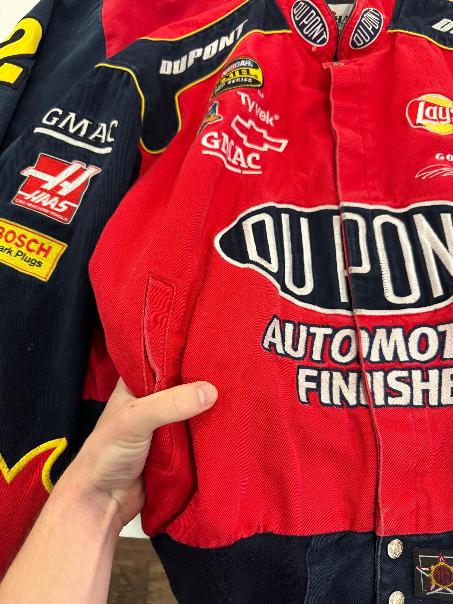 90s Jeff Gordon Dupont Jeff Hamilton Flames Nascar Jacket (L)