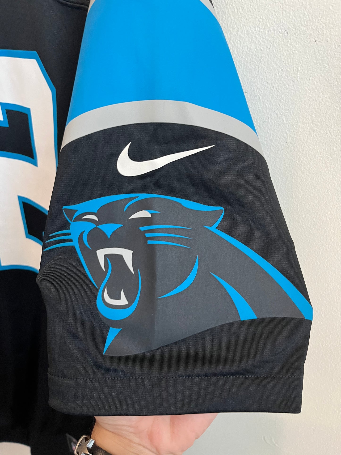 2010s Carolina Panthers Christian McCaffery #22 Home Jersey (M)