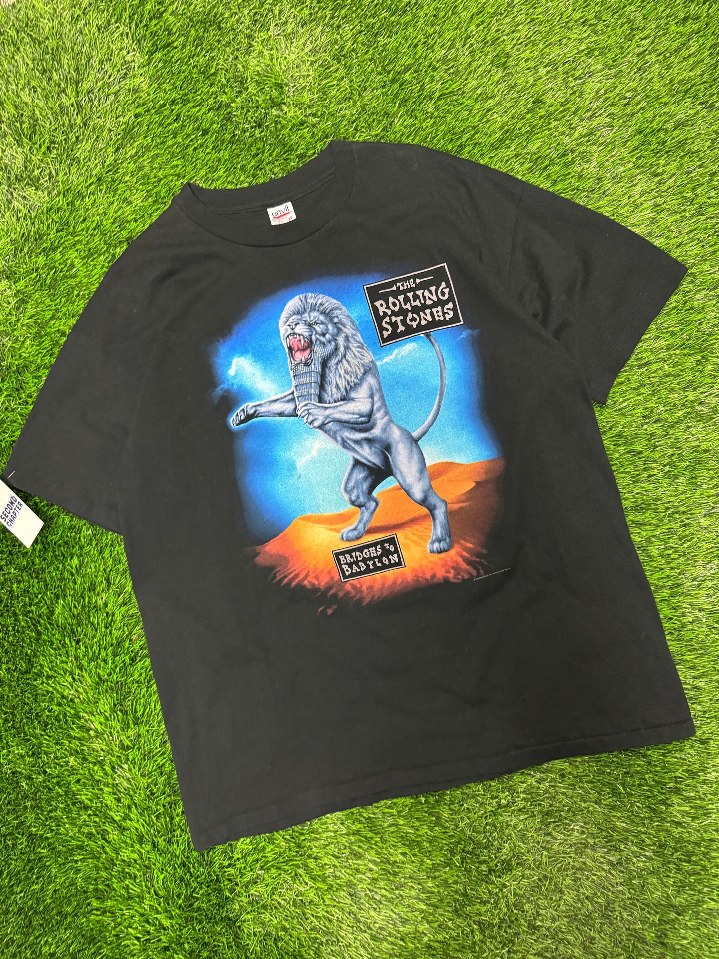 1997 Rolling Stones Bridges To Babylon Anvil Vintage Band Tee (XXL)