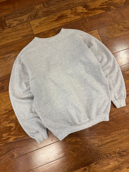 90s NC State Grey Spell Out Vintage Crewneck (M)
