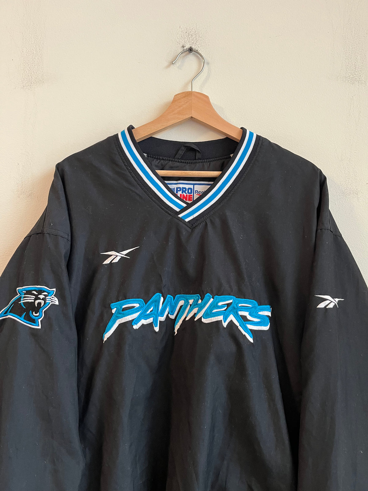 90s Carolina Panthers Cat Scratch Reebok Pro Line Windbreaker (L)