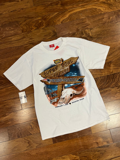 2004 Patriots v Panthers Deadstock Super Bowl Tee (M)