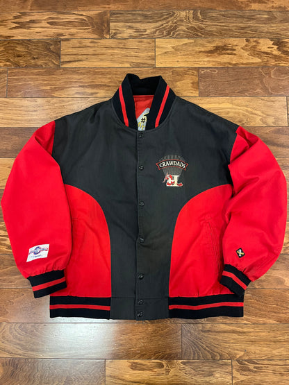 90s Hickory Crawdads Vintage MLB Letterman Jacket (XL)
