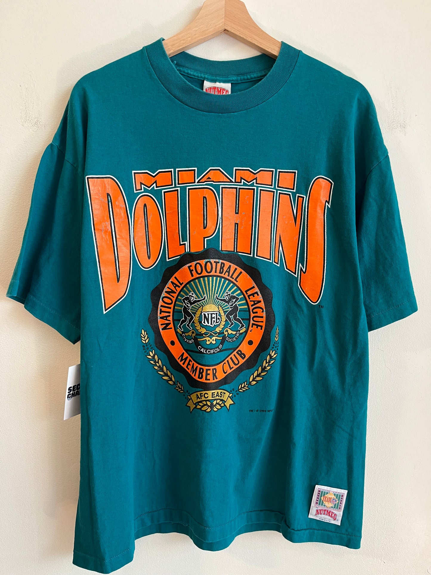 1993 Miami Dolphins Member Club Teal Tee (L)