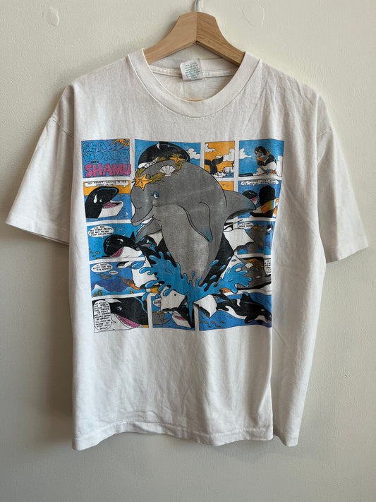 1990s Sea World with Shamu Whale Tee (M)