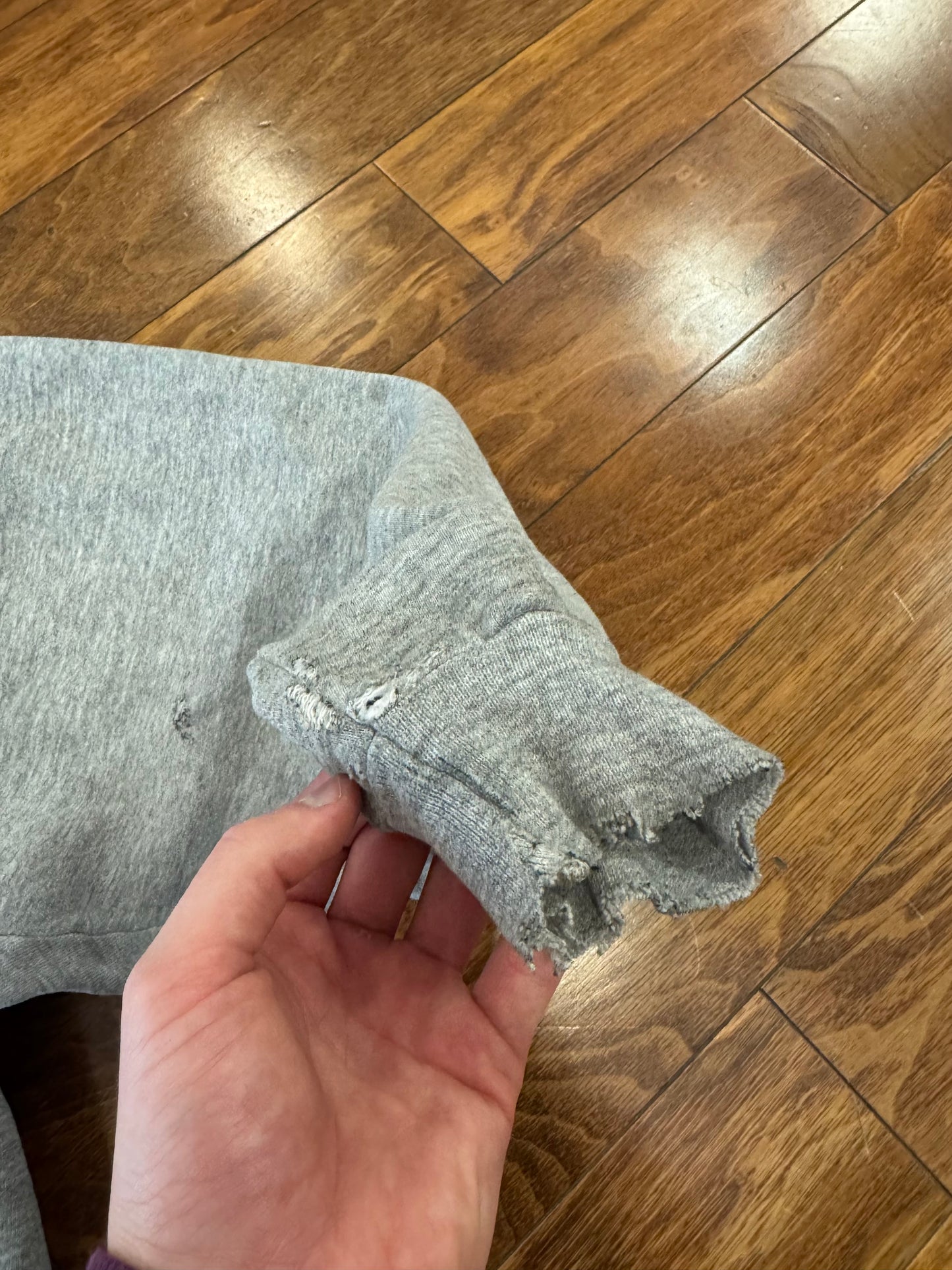 90s Nike Left Chest Swoosh Thrashed Hoodie (XL)
