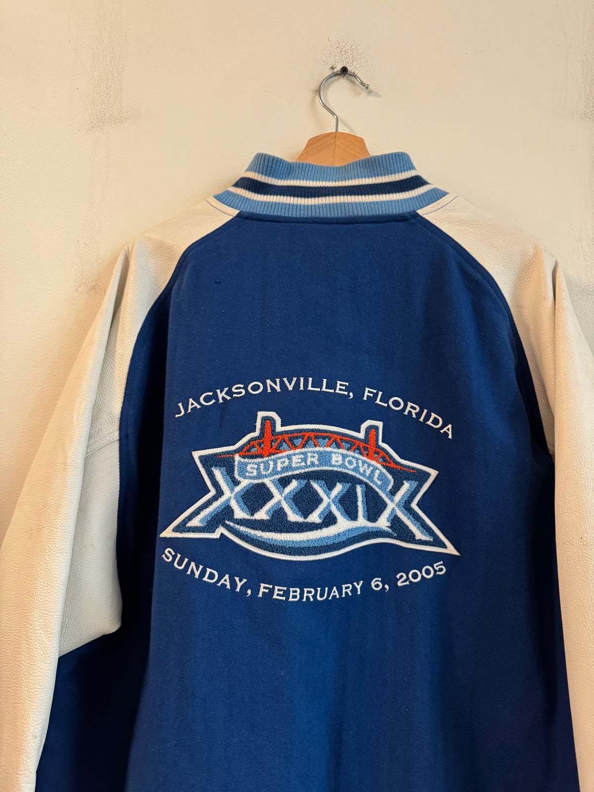 2005 Jacksonville Super Bowl Varsity Leather Jacket (XL)