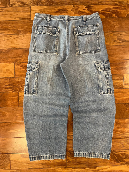 00s Faded Glory Cargo Baggy Jeans (38 x 30)