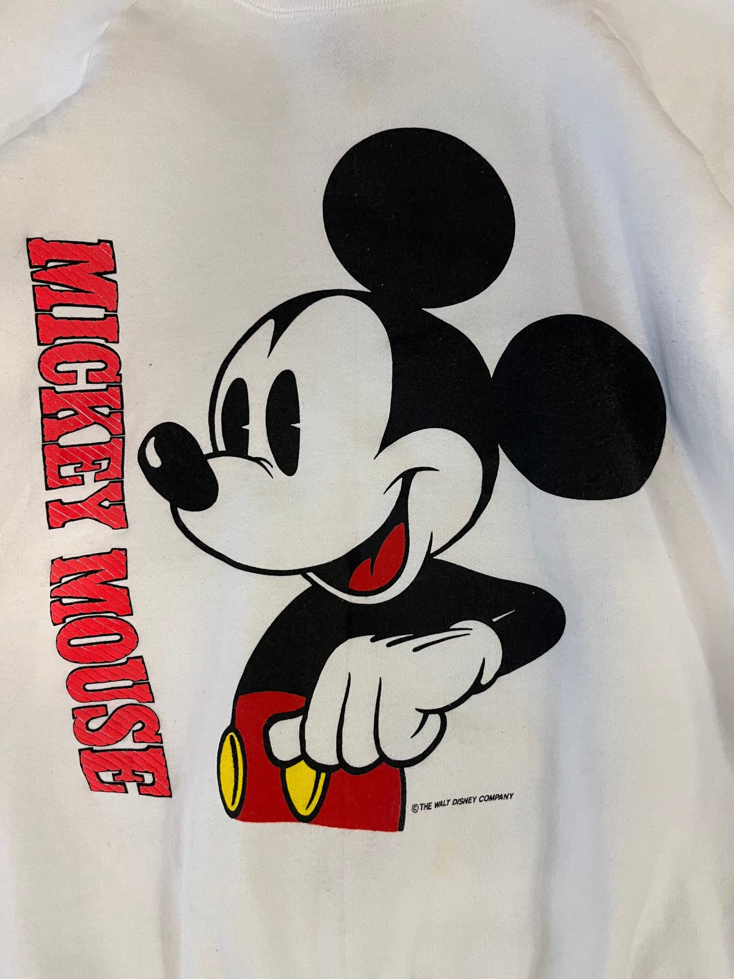 90s Mickey Mouse White Disney Crewneck (XL)