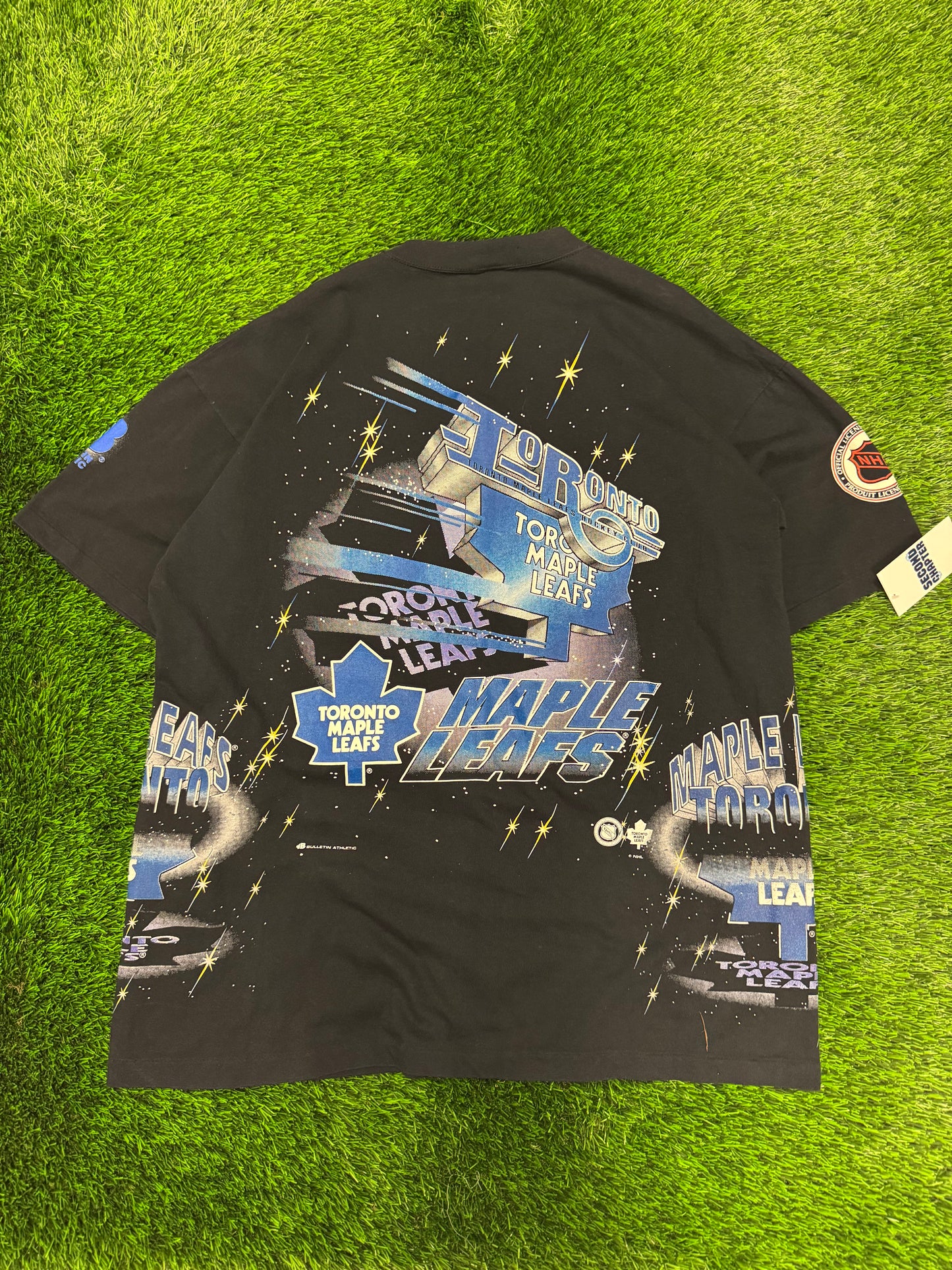 90s Toronto Maple Leafs Vintage All Over Print Hockey NHL Tee (XL)