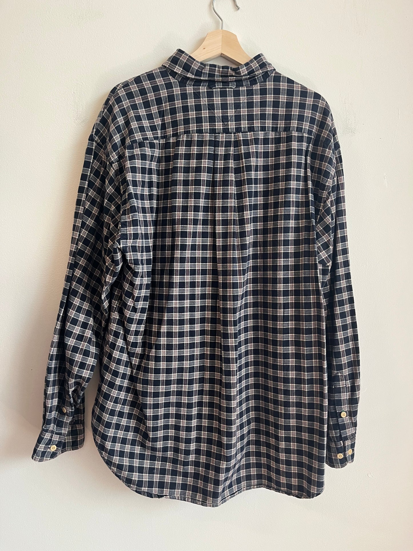 00s Tommy Hilfiger Plaid Essential Polo Flannel Shirt (XL)