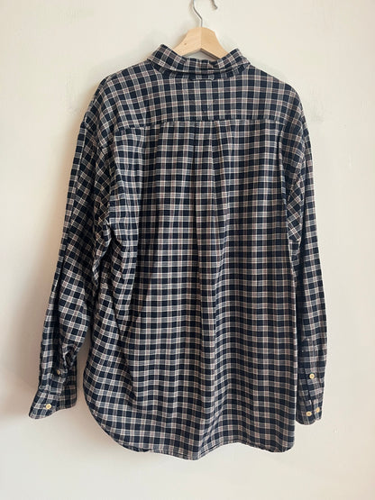 00s Tommy Hilfiger Plaid Essential Polo Flannel Shirt (XL)