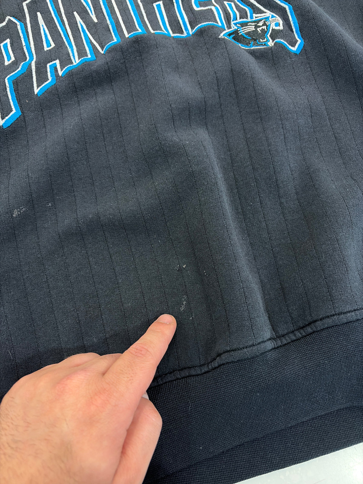 90s Carolina Panthers Embroidered Starter Crewneck (L)