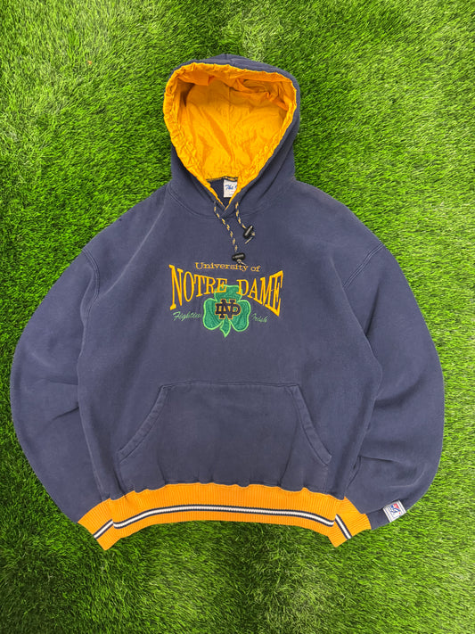 90s University of Notre Dame Spell Out The Game Hoodie (XL)