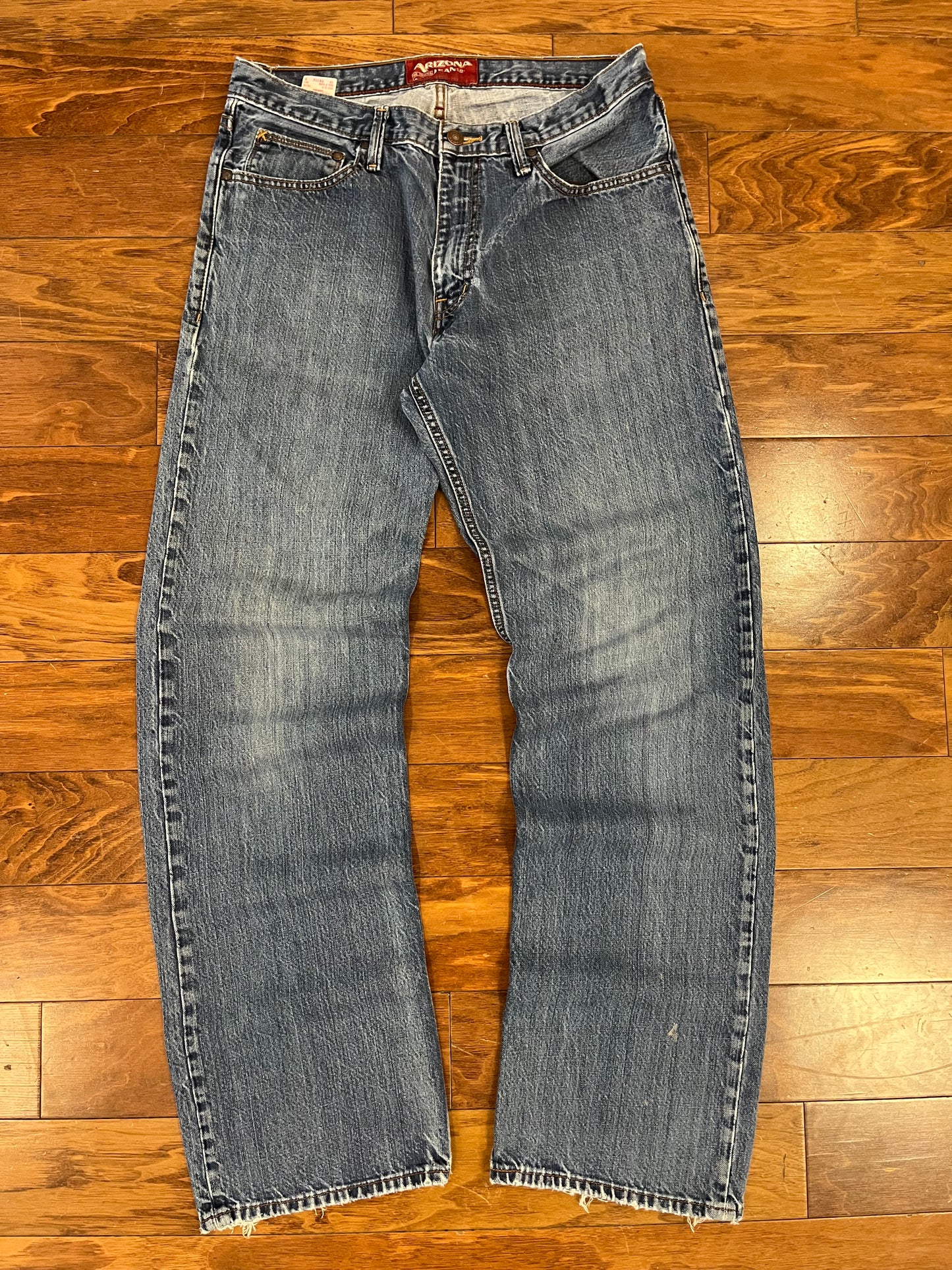 00s Arizona Loose Straight Blue Jeans (33 x 34)