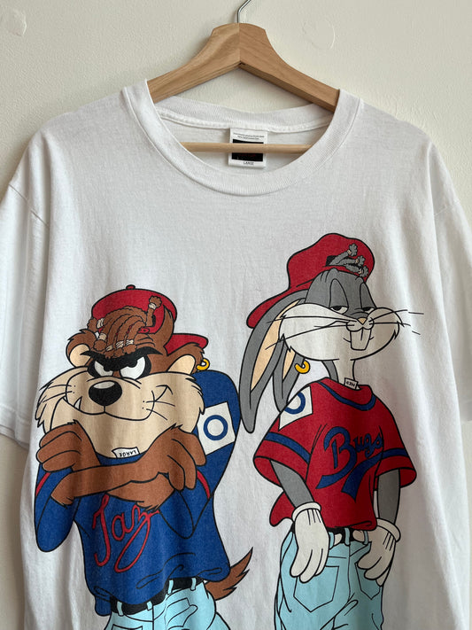 1993 Looney Tunes Taz and Bugs Hip Hop Tee (L)