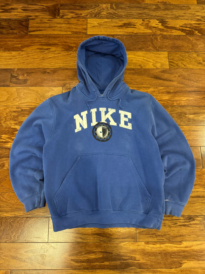 00s Nike Spell Out Swoosh Blue Hoodie (M)