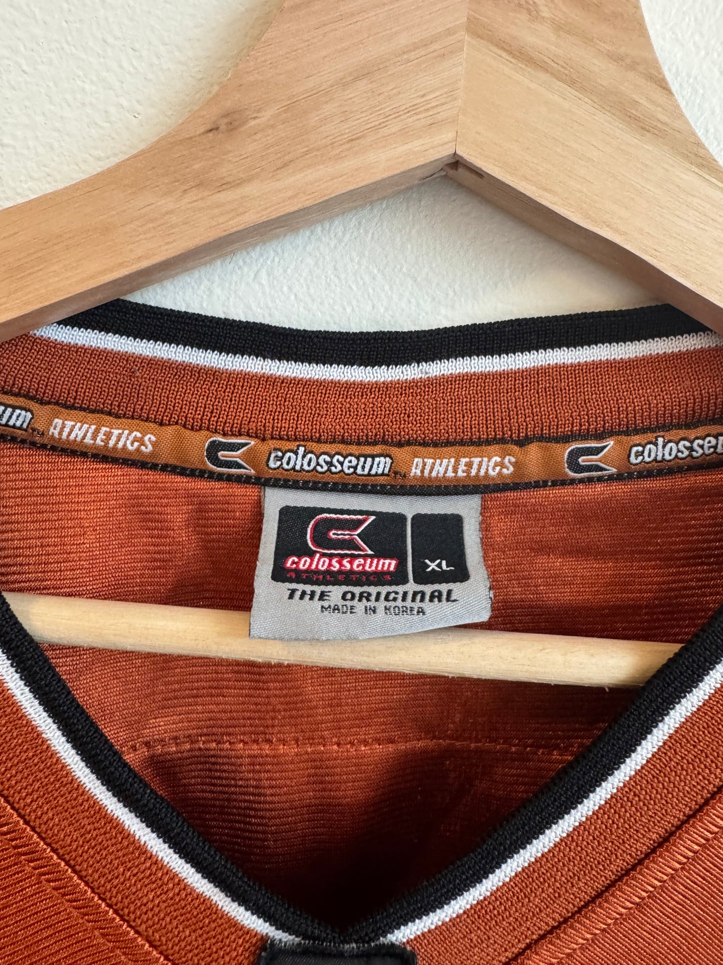 00s Texas "Hook Em Horns" Colosseum Football Cropped Jersey (XL)