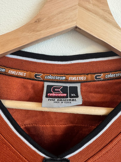 00s Texas "Hook Em Horns" Colosseum Football Cropped Jersey (XL)