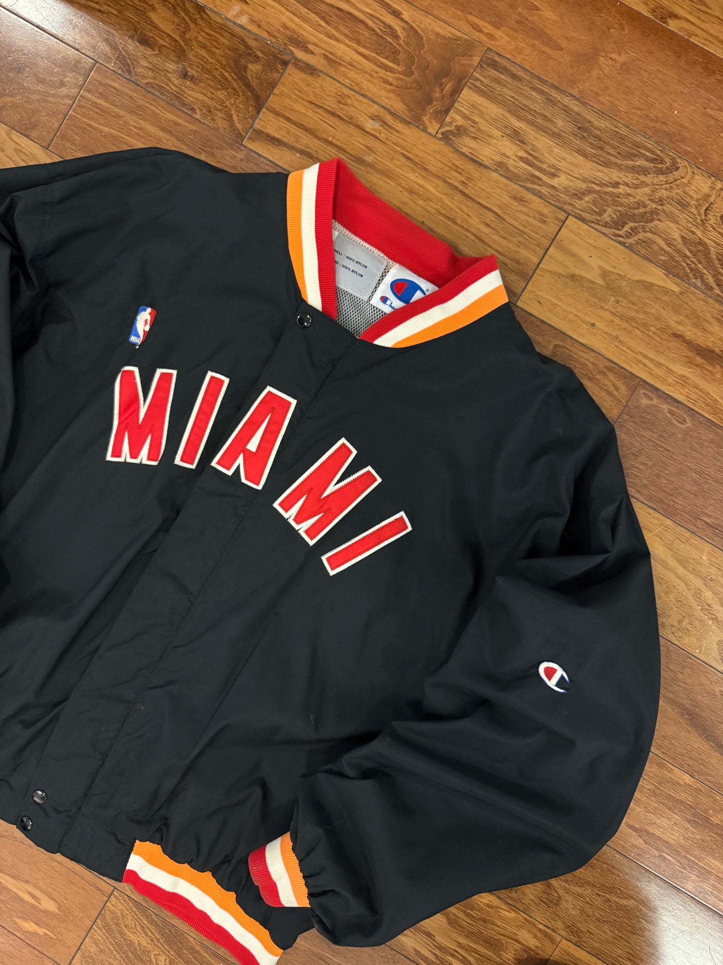 90s Miami Heat Champion Team Issued Warm Up Jacket (XXL)