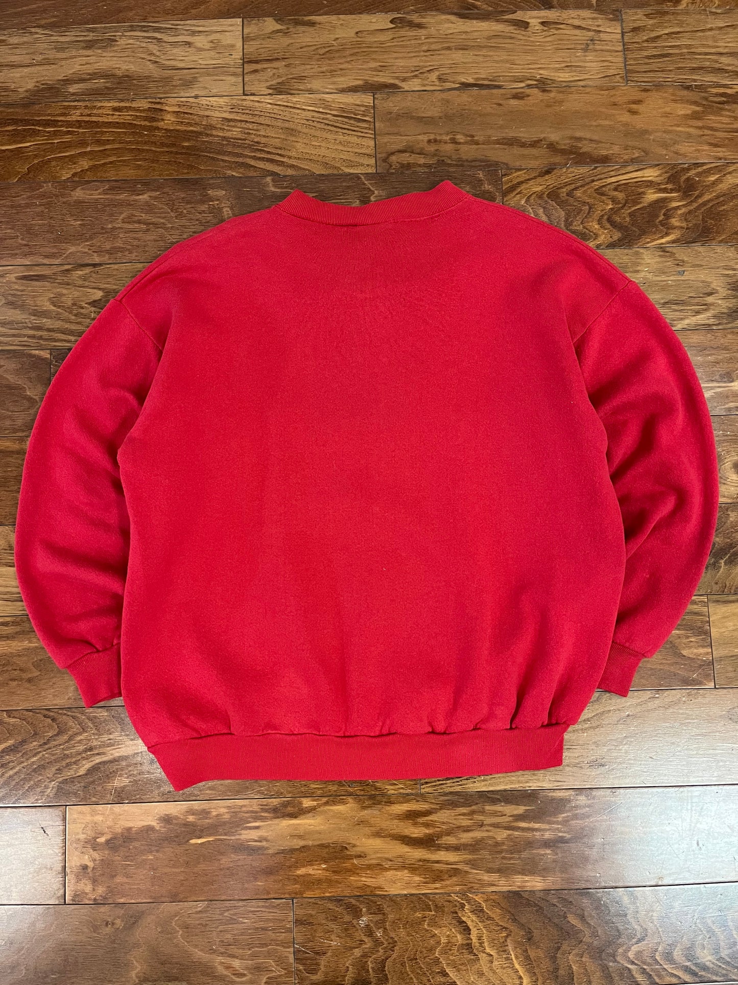 90s Mickey Big Graphic Red Crewneck (L)