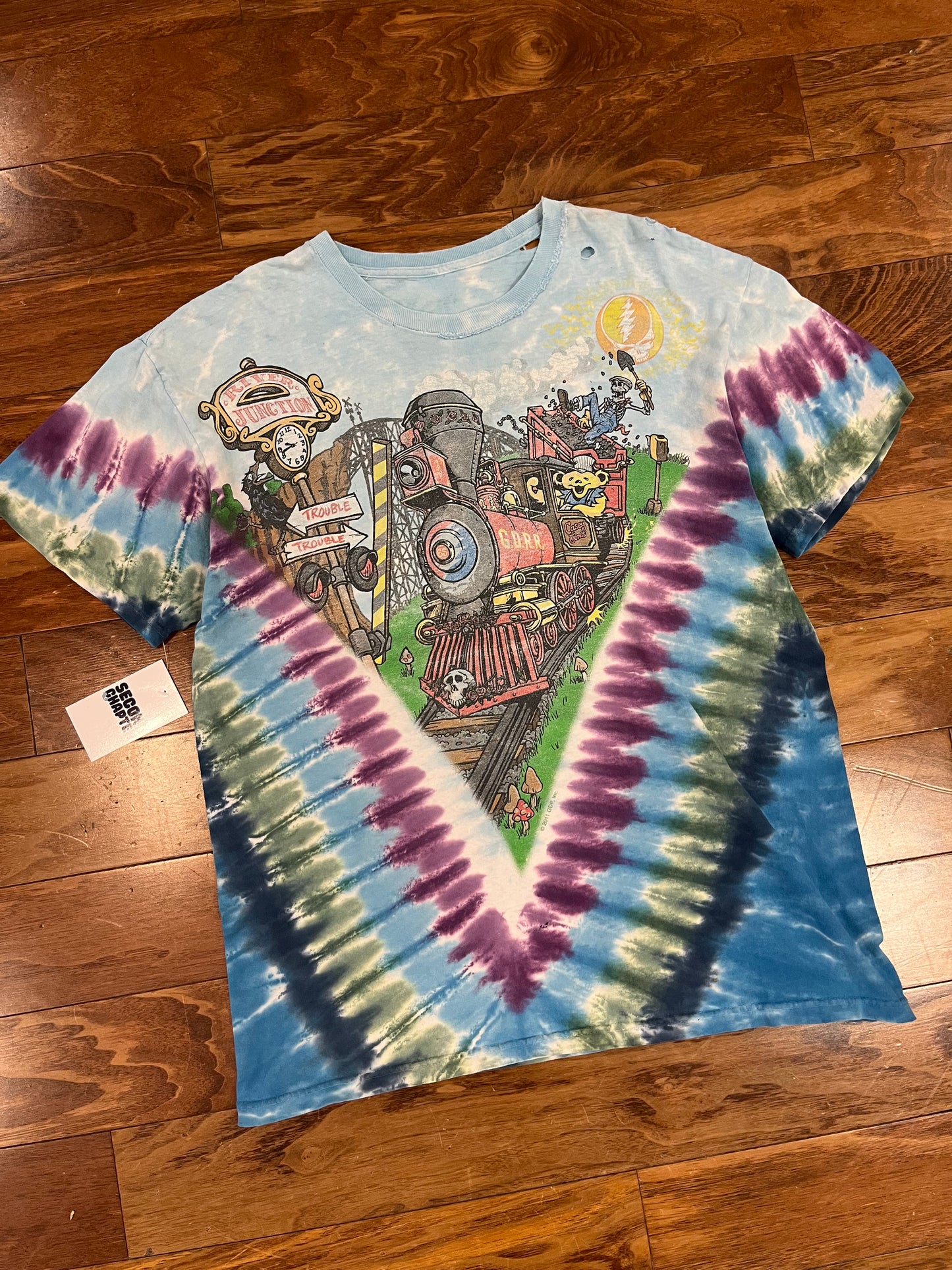 2011 Grateful Dead Tie Dye Graphic Music Band Tee (L)