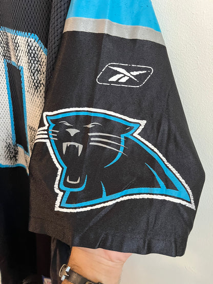 00s Carolina Panthers Reebok NFL Julius Peppers Black Jersey (L)