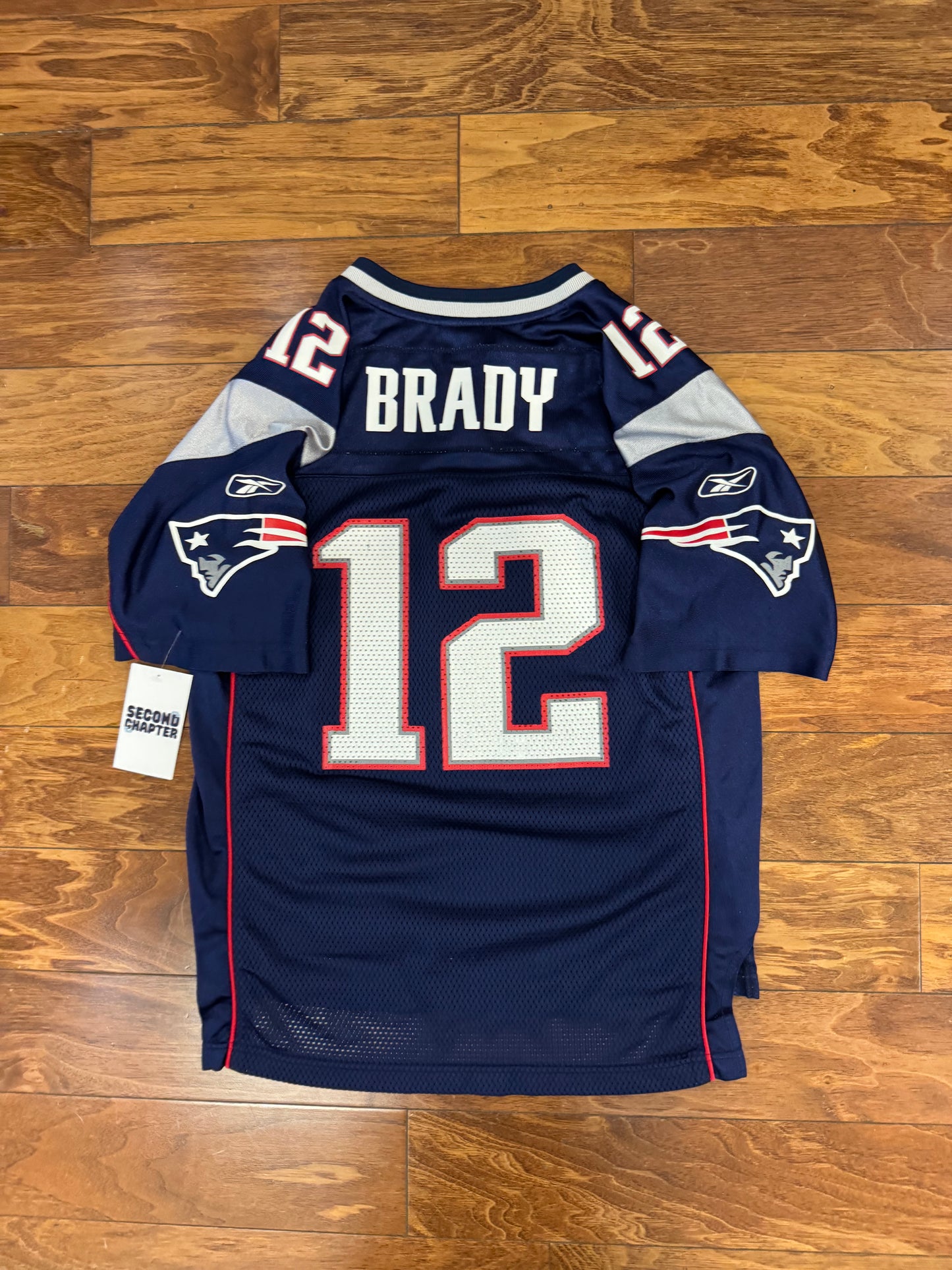 00s New England Patriots Tom Brady #12 Jersey (Youth L)