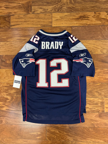 00s New England Patriots Tom Brady #12 Jersey (Youth L)