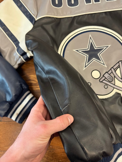00s Dallas Cowboys Embroidered Leather Jacket (XL)
