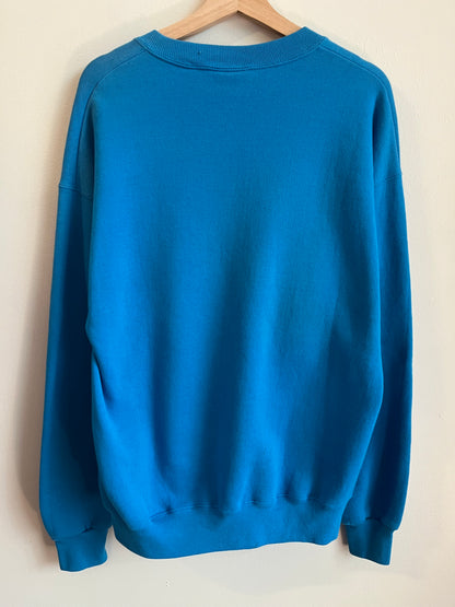 90s Carolina Panthers Big P Blue Lee Crewneck (L)