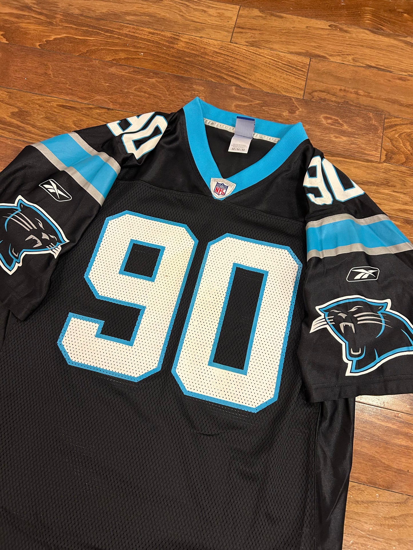 00s Carolina Panthers Julius Peppers Reebok Jersey (M)