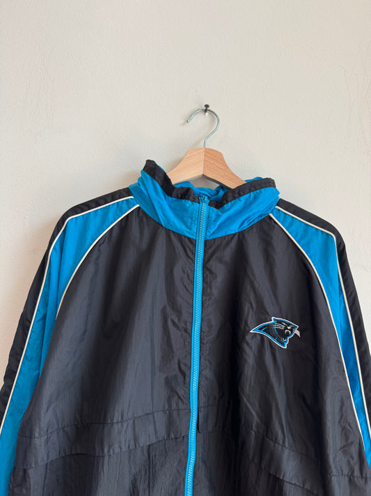 90s Carolina Panthers Logo Athletic Spell Out Windbreaker (M)