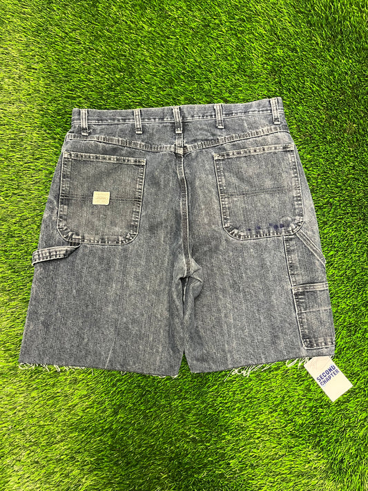 00s Wrangler Original Workwear Carpenter Dark Wash Jean Shorts (36)