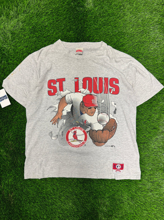 90s St Louis Cardinals Breakthrough Nutmeg MLB Tee (XL)