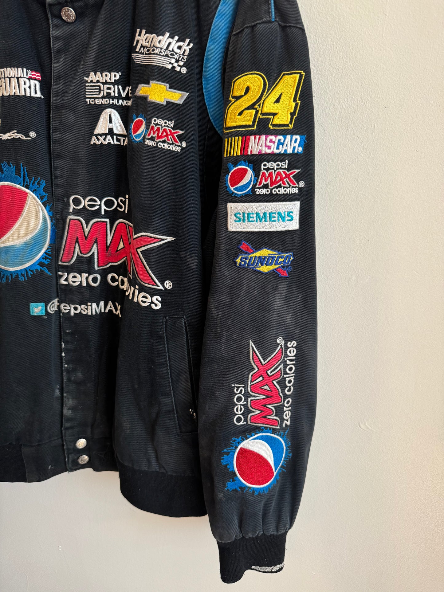 00s Pepsi Max Vintage Faded Nascar Racing Jacket (L)