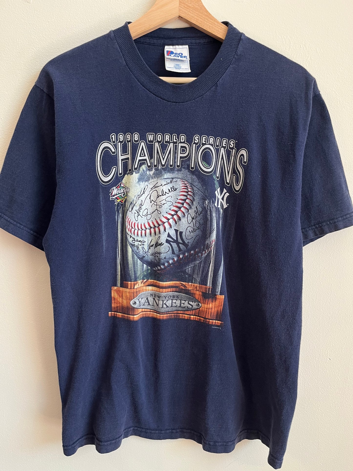 1998 New York Yankees World Series Champions Baseball Tee (S)