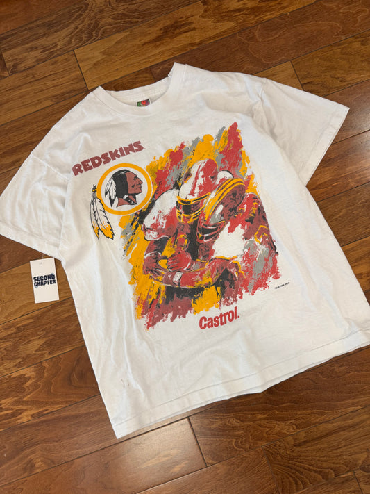 1996 Washington Redskins Castrol Graphic Vintage Tee (L)