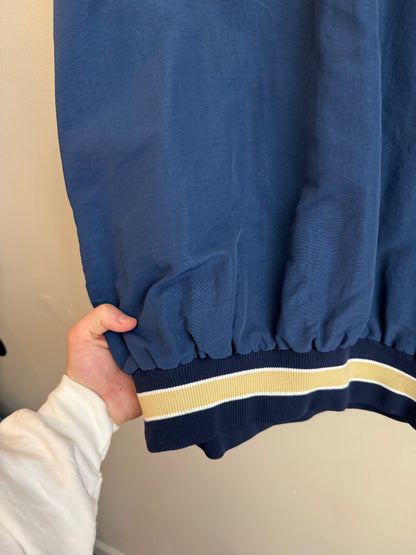 90s University of Pittsburgh Navy Spell Out Windbreaker (XXL)