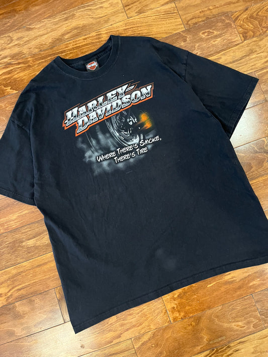 2010 Harley Davidson Tire Smoke Tee (XXL)