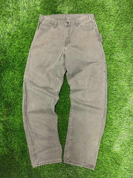 Dickies Olive Green Black Tab Carpenter Workwear Pants (32 x 34)