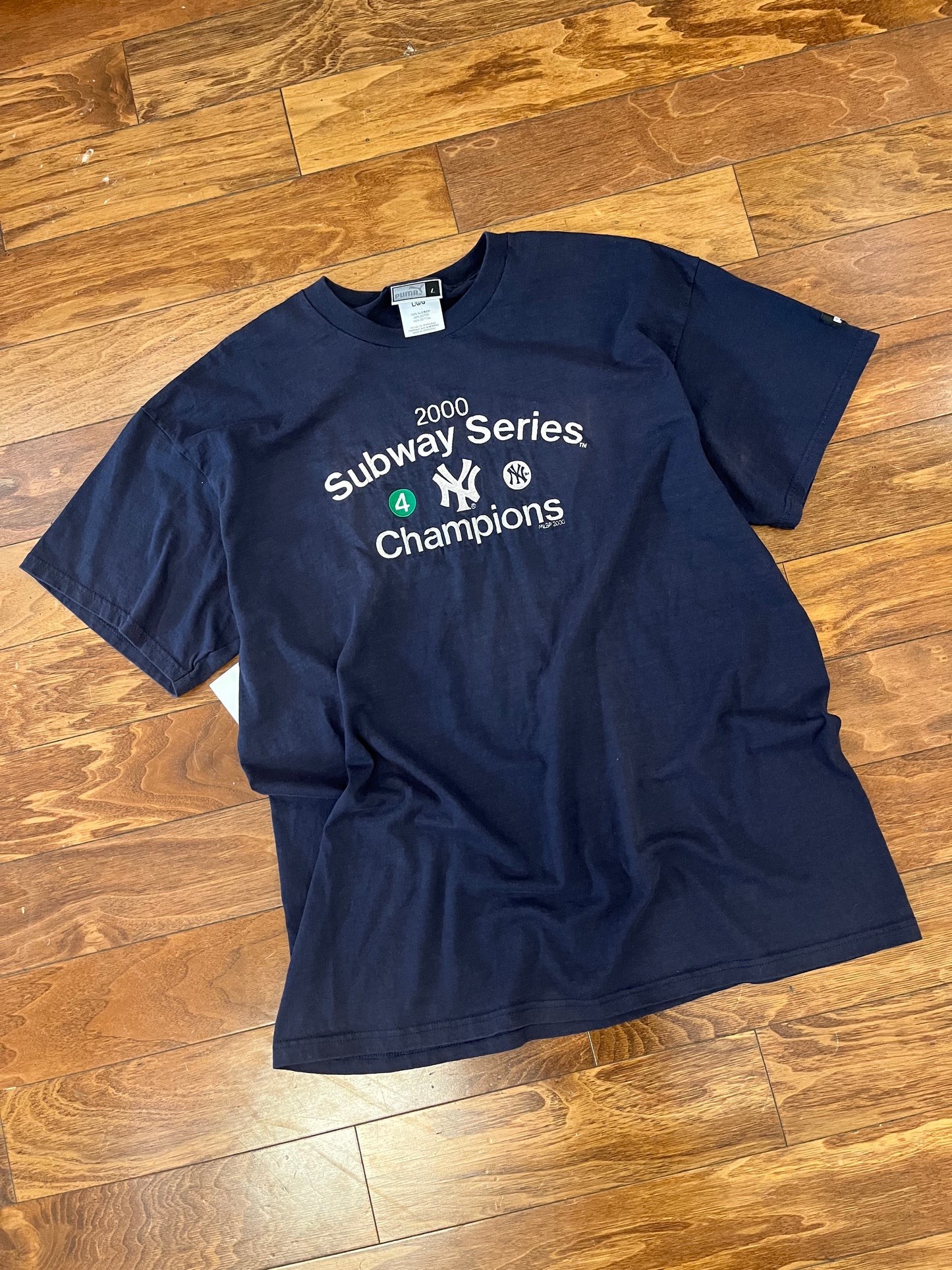 2000 New York Yankees Subway Series Embroidered Tee (L)