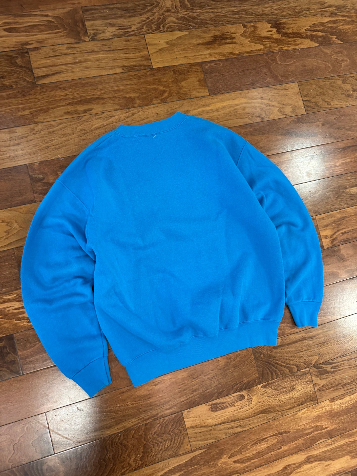 90s Carolina Panthers Embroidered Spell Out Crewneck (L)