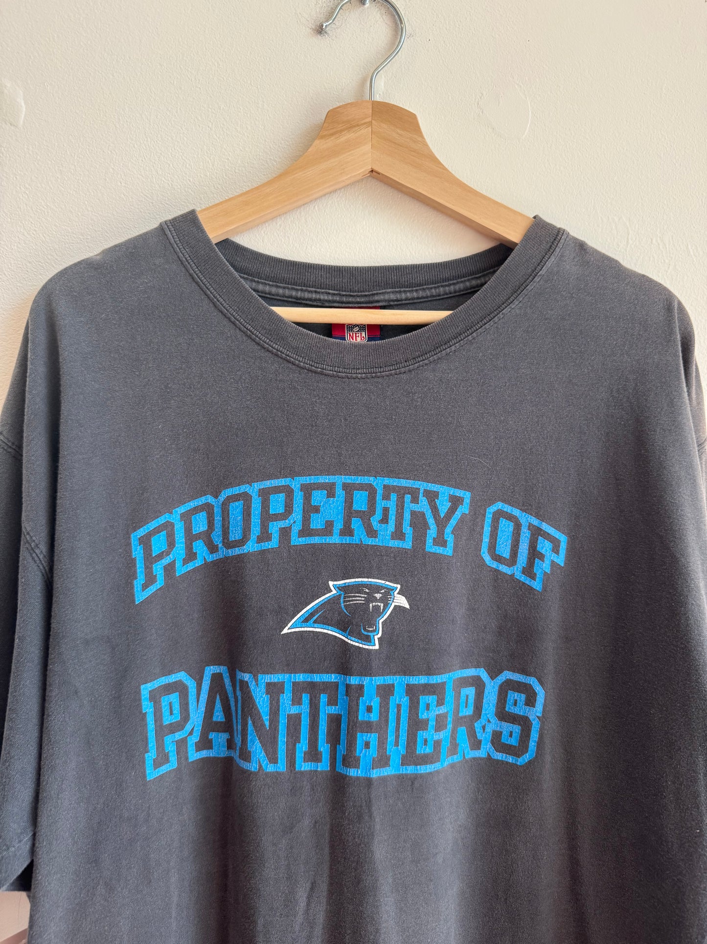 00s Carolina Panthers Property Faded Black Tee (XL)