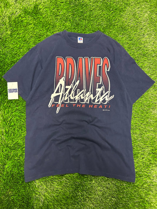 1994 Atlanta Braves Russell Vintage MLB Spell Out Tee (XL)